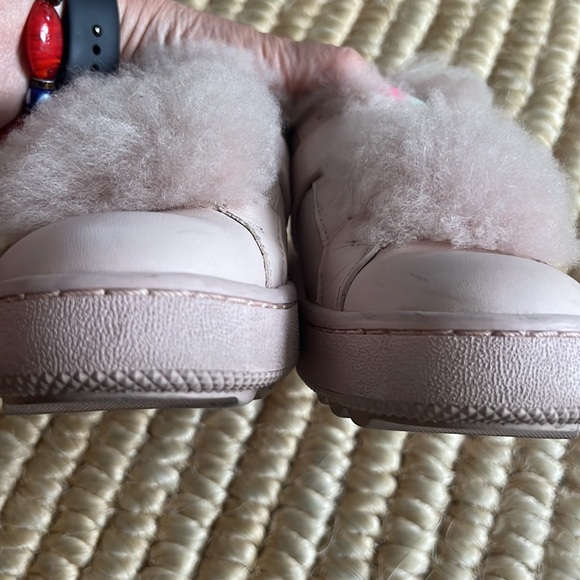 Coach leather shearling trimmed low top backless boots /slide 7M - Picture 15 of 16